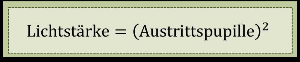 Abbildung: Formel zur Berechnung der Lichtstärke.